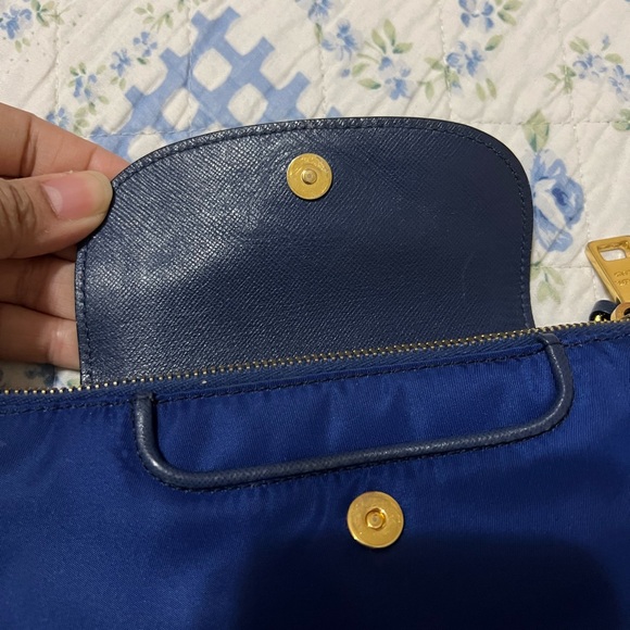 Prada Navy Blue Tessuto and Saffiano Leather - Picture 10 of 13